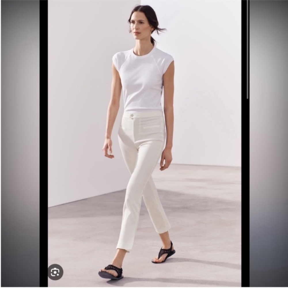 Zara, Ecru, PANT LEGGINGS ZW COLLECTION, Medium